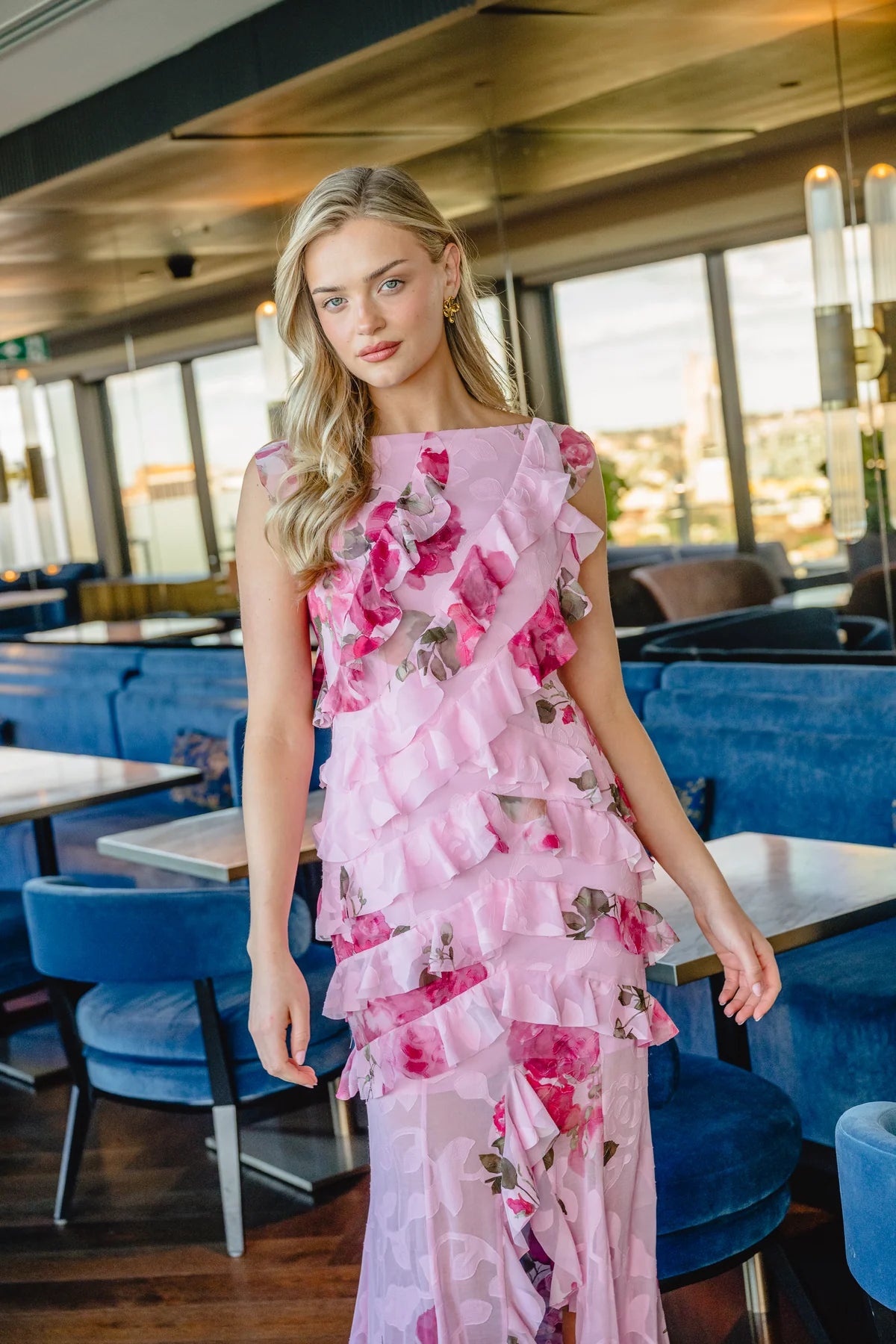 Elliatt Eleanora Ruffle Gown - Pink