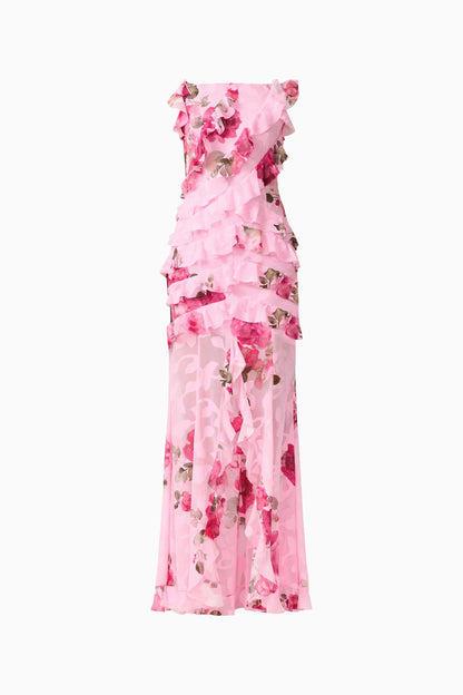 Elliatt Eleanora Ruffle Gown - Pink