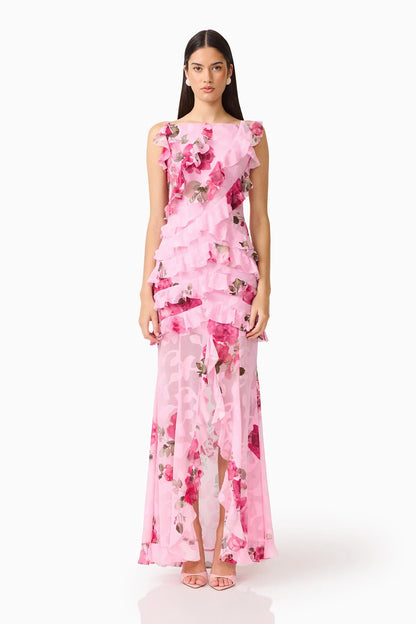 Elliatt Eleanora Ruffle Gown - Pink