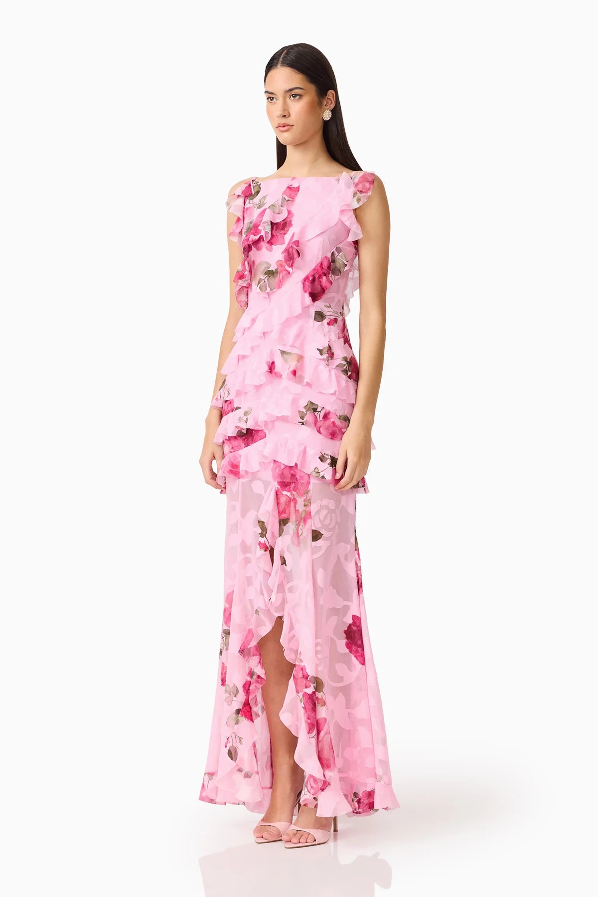 Elliatt Eleanora Ruffle Gown - Pink