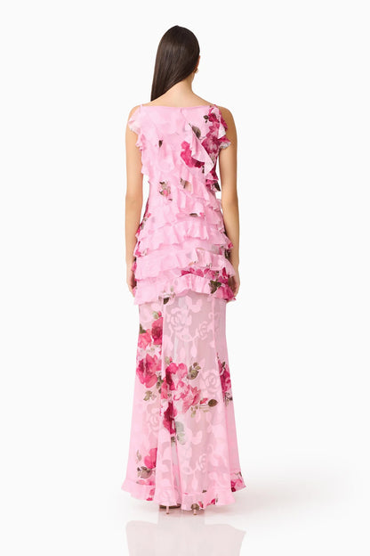 Elliatt Eleanora Ruffle Gown - Pink