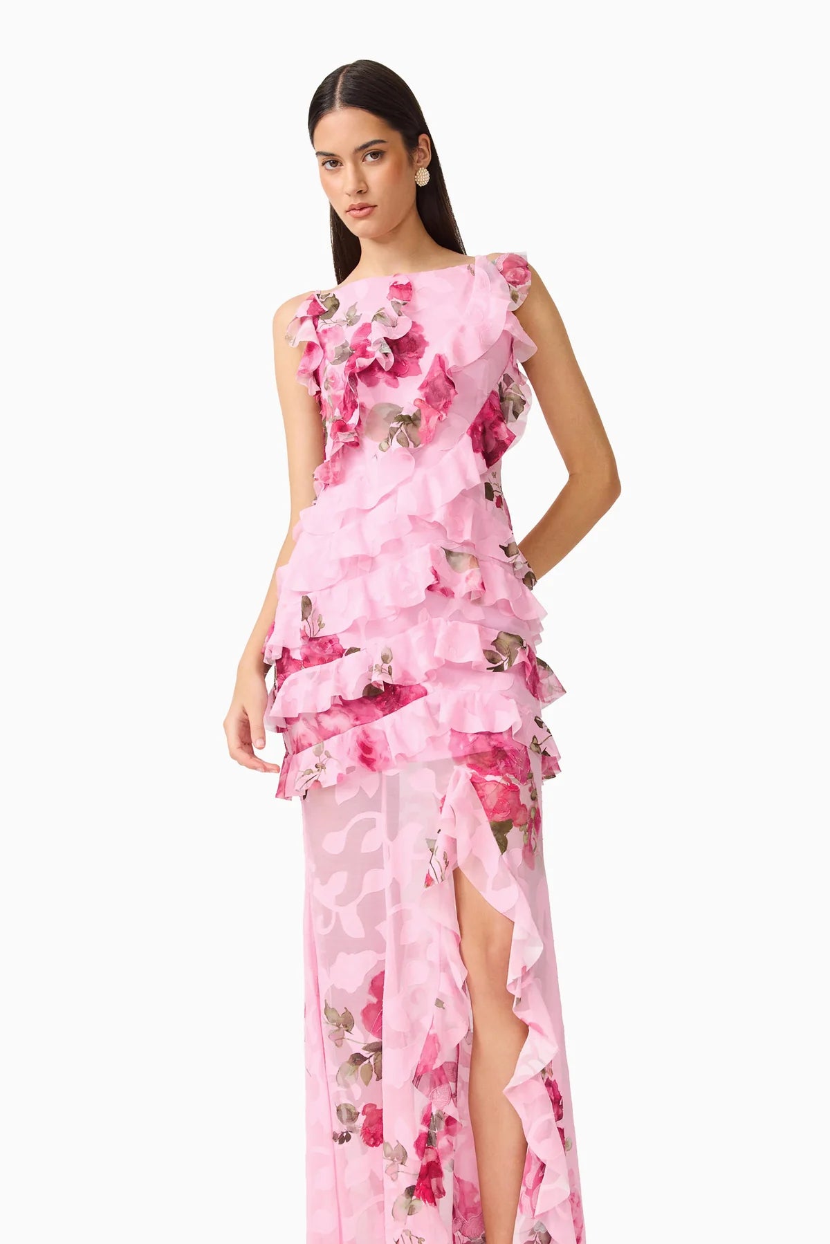 Elliatt Eleanora Ruffle Gown - Pink