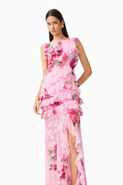 Elliatt Eleanora Ruffle Gown - Pink