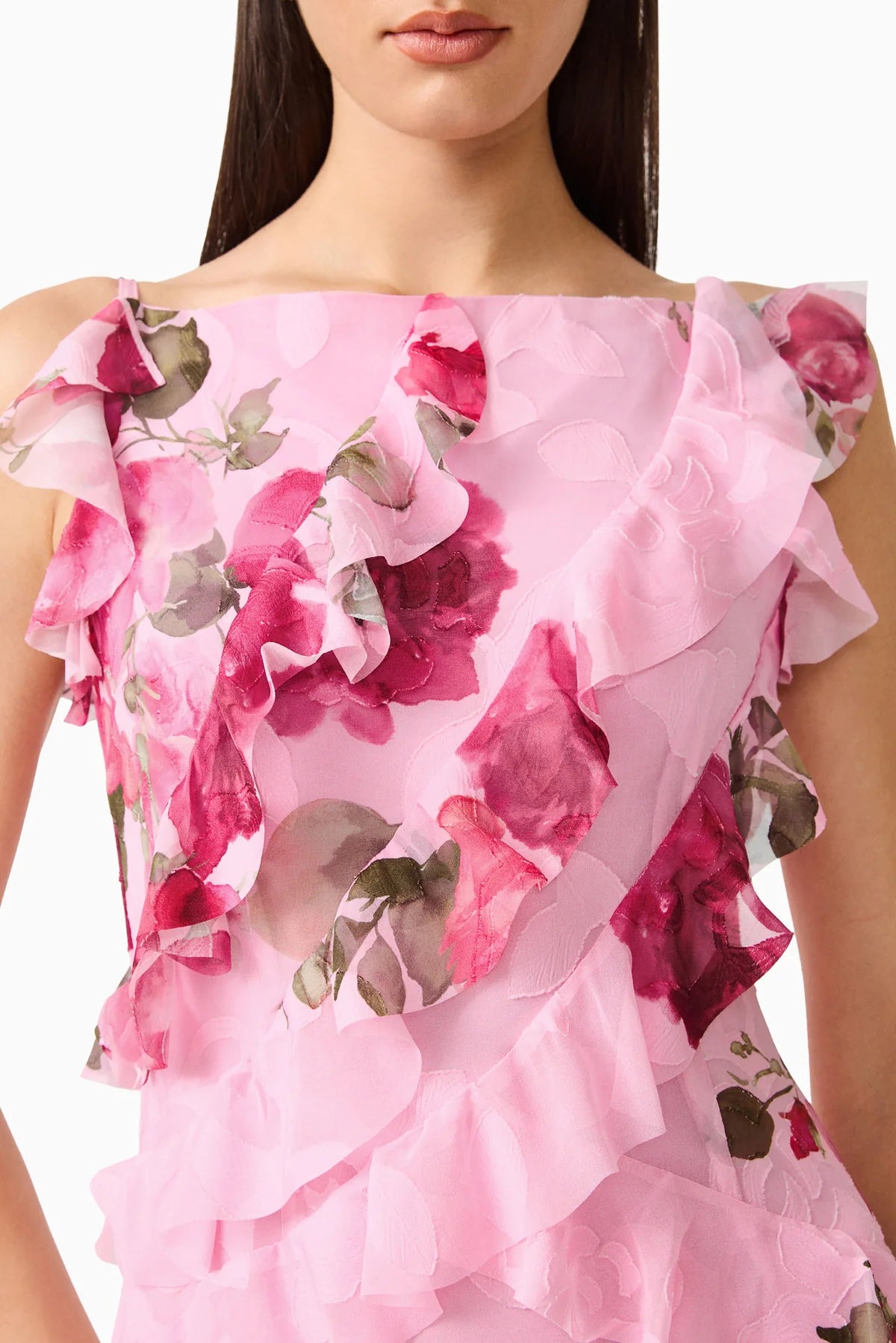 Elliatt Eleanora Ruffle Gown - Pink