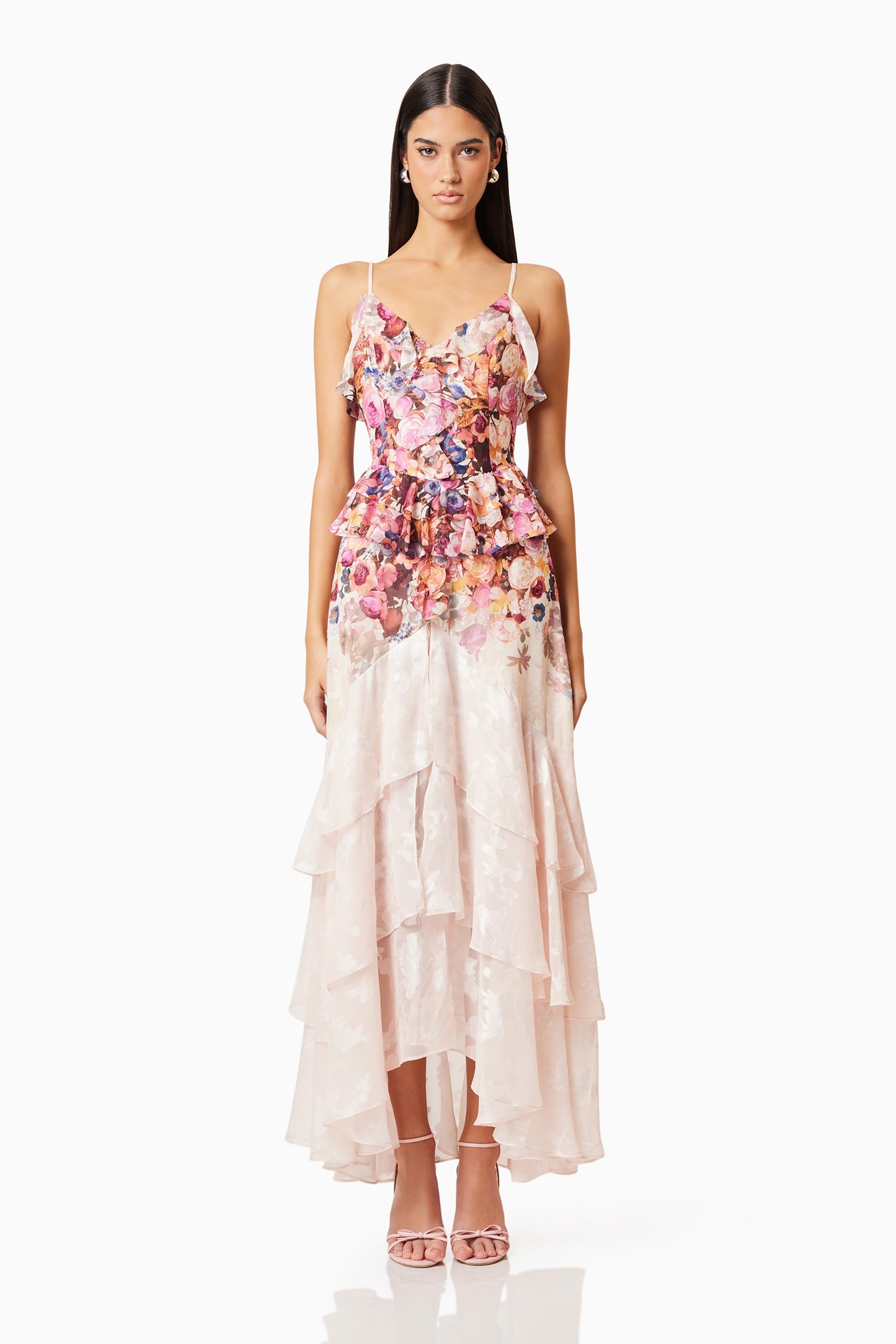 Elliatt Perla Maxi Dress - Pink Floral Multi