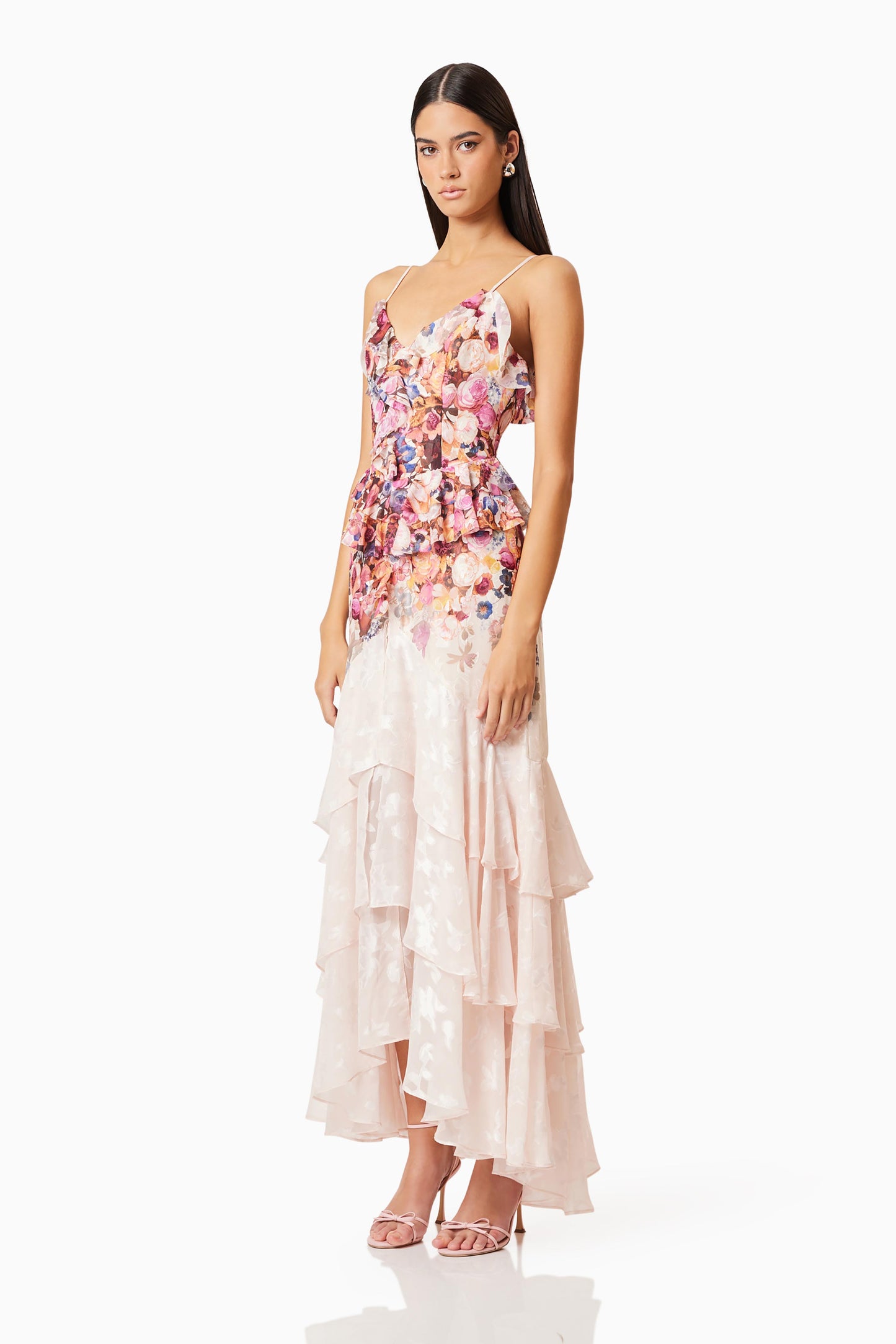 Elliatt Perla Maxi Dress - Pink Floral Multi