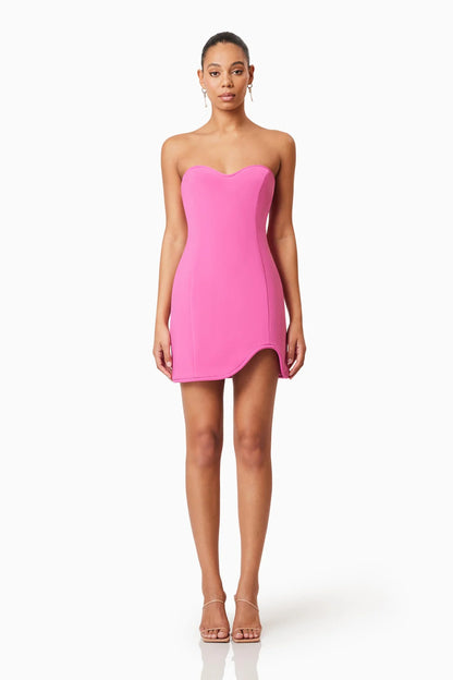 Elliatt Janelle Strapless Mini Dress - Fuchsia