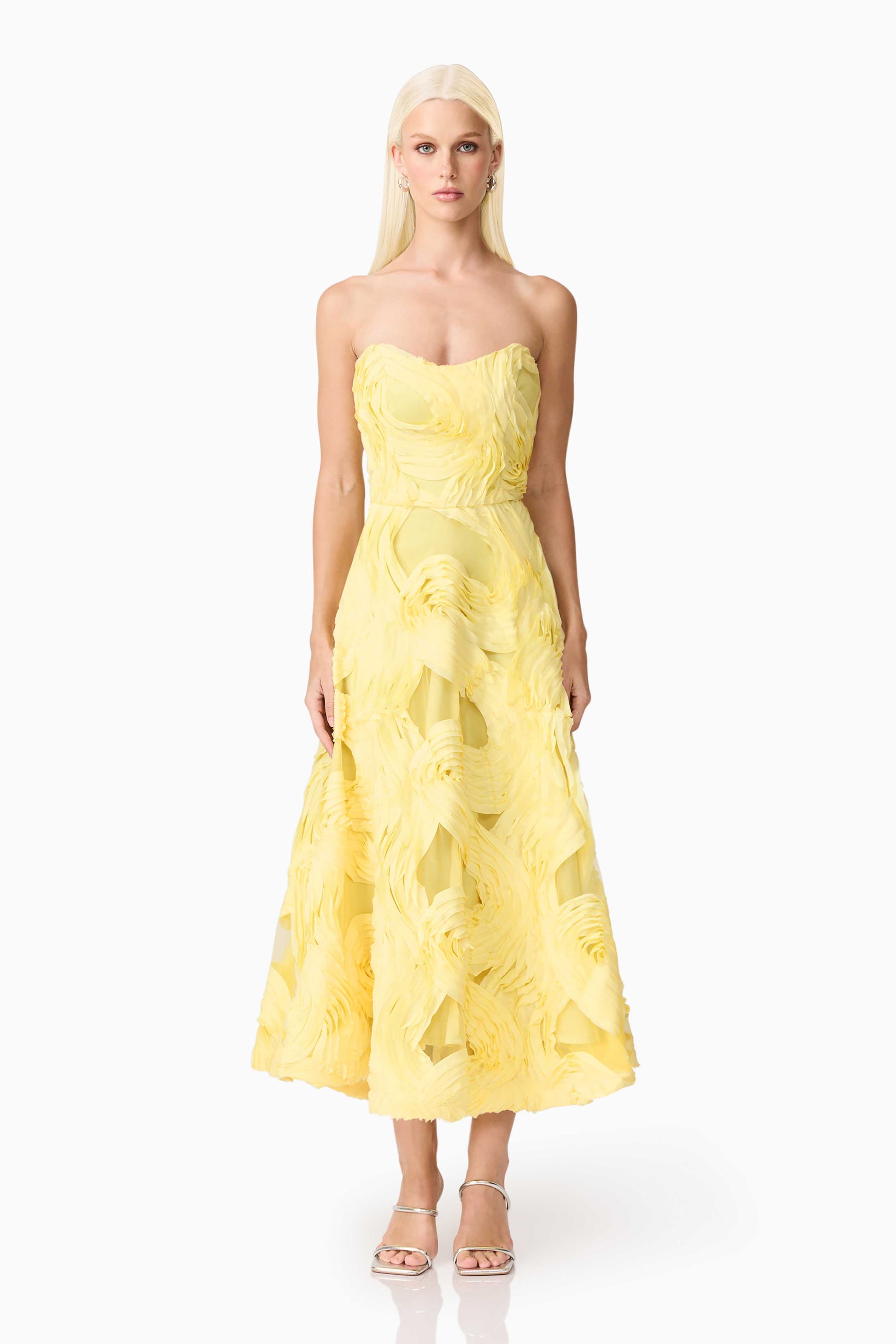 Elliatt Asher Midi Dress - Yellow Mangos Fashion Boutique Elliatt Asher Midi Dress - Yellow Mangos Fashion Boutique