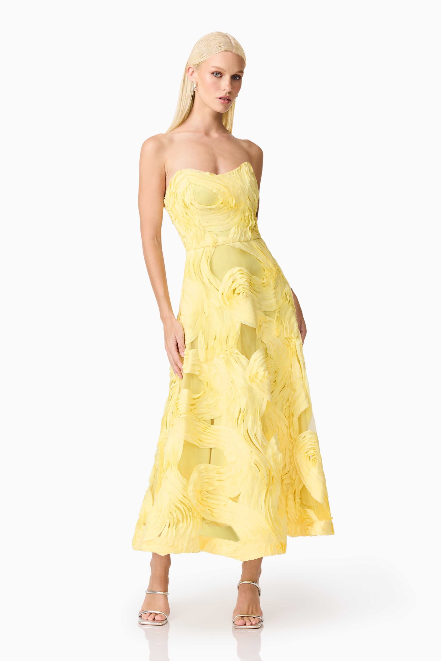 Elliatt Asher Midi Dress - Yellow