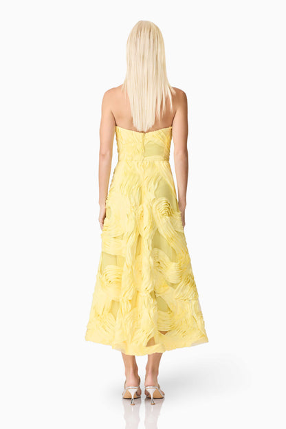 Elliatt Asher Midi Dress - Yellow