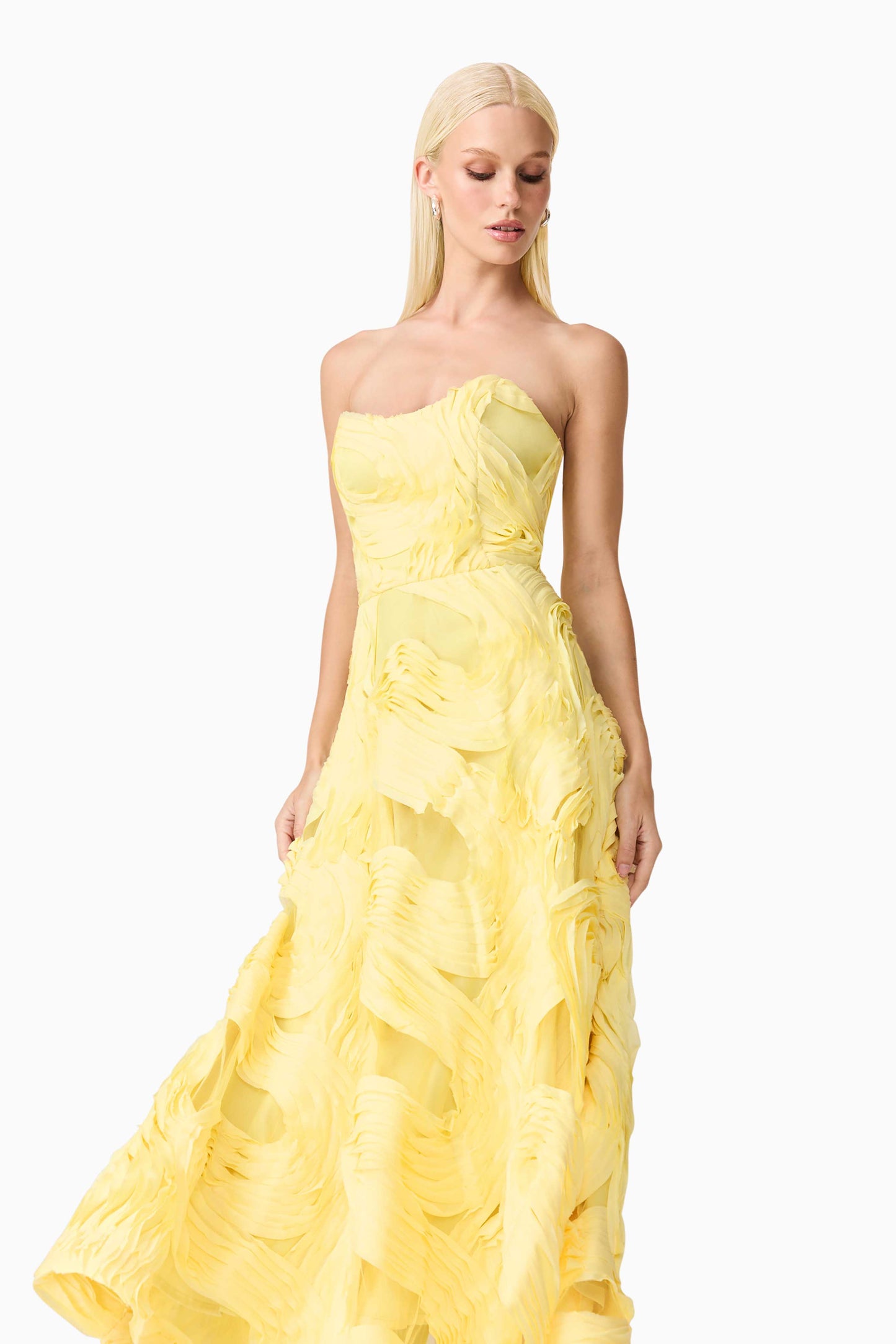 Elliatt Asher Midi Dress - Yellow