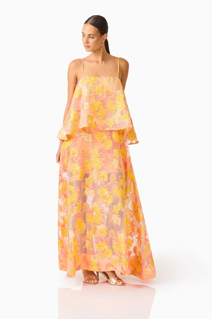 Elliatt Elysia Gown - Orange Floral