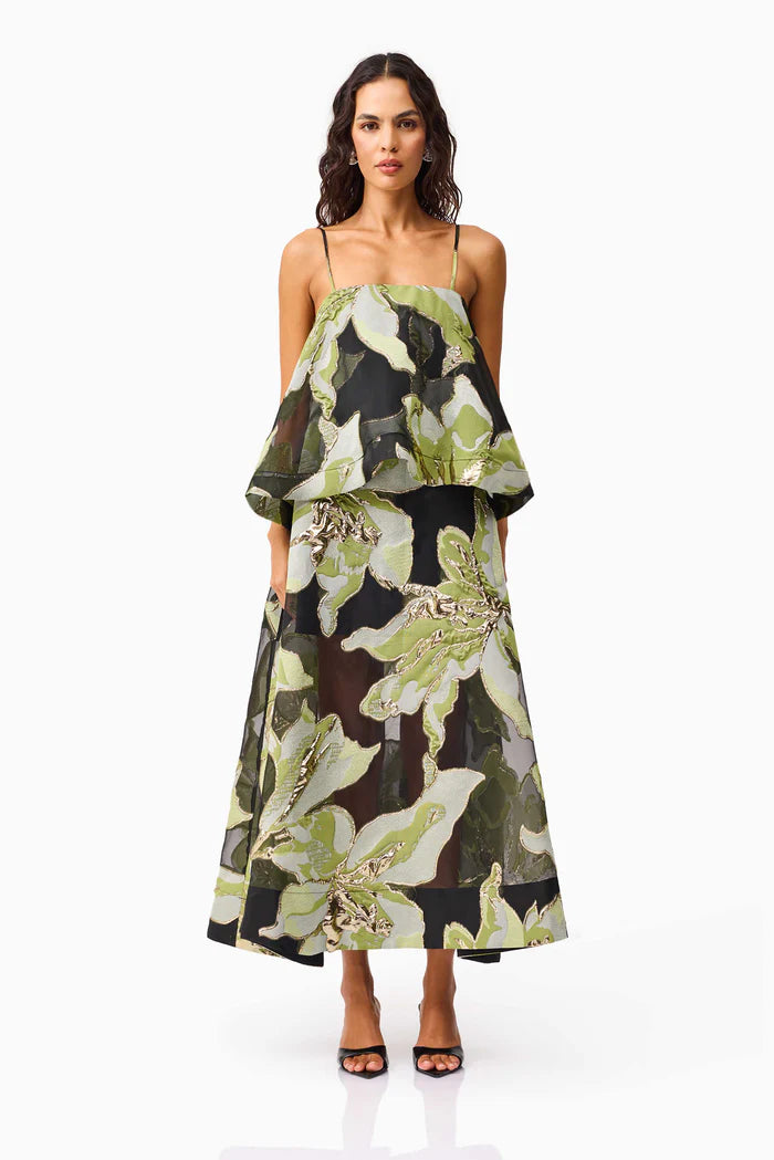 Elliatt Elysia Gown - Green/Black