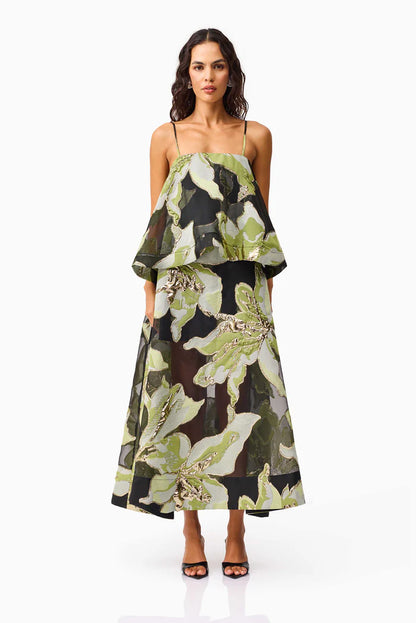 Elliatt Elysia Gown - Green/Black