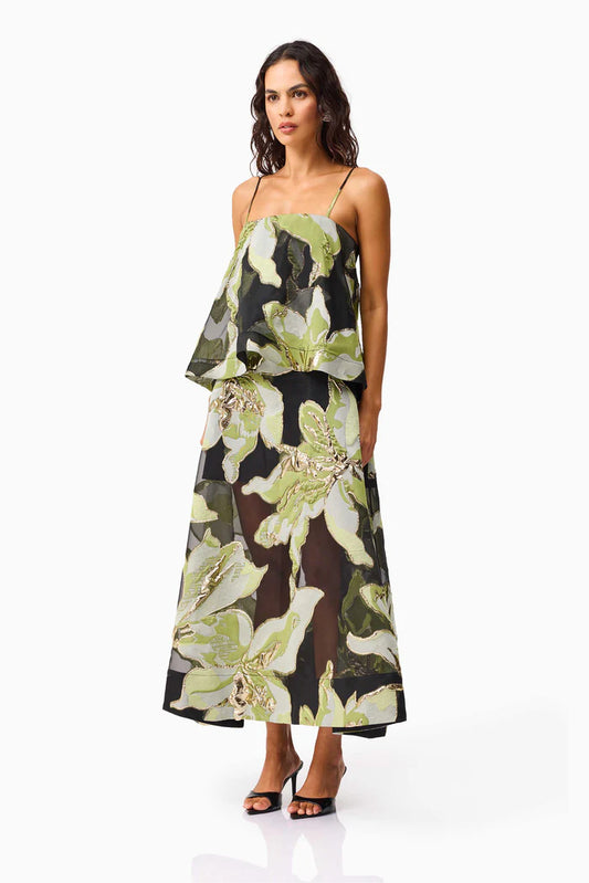 Elliatt Elysia Gown - Green/Black