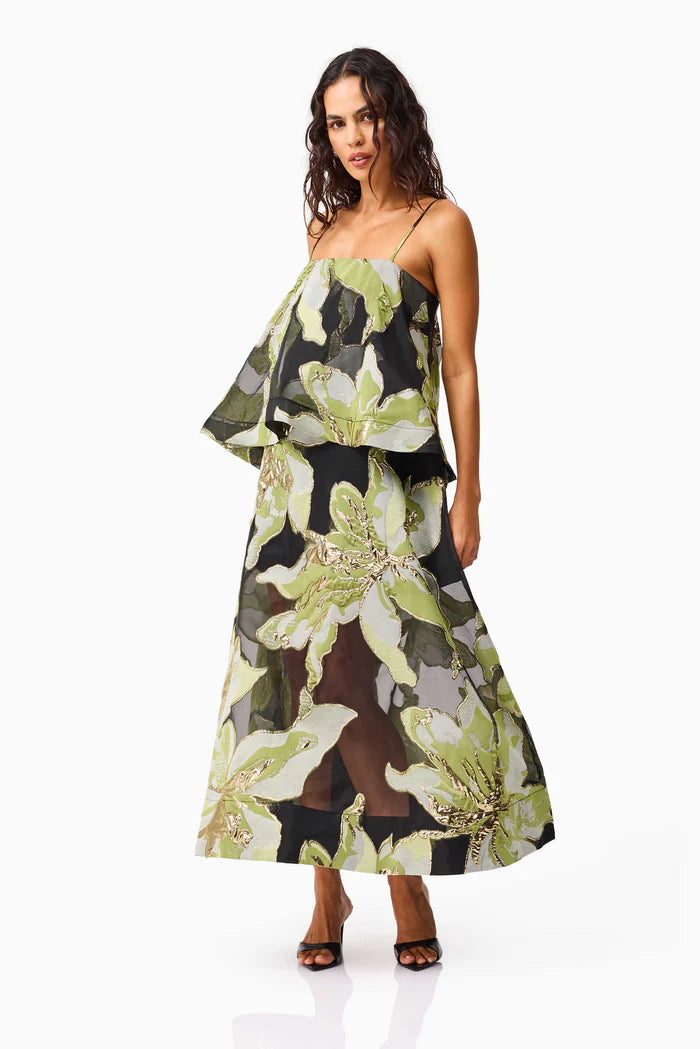 Elliatt Elysia Gown - Green/Black
