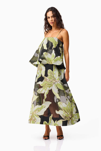 Elliatt Elysia Gown - Green/Black