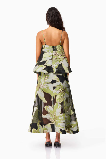 Elliatt Elysia Gown - Green/Black