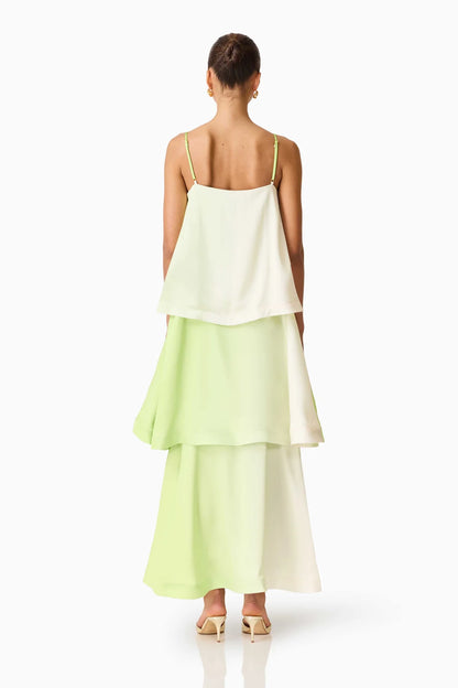 Elliatt Elisia Tiered Gown Green Pink Floral - COMING SOON