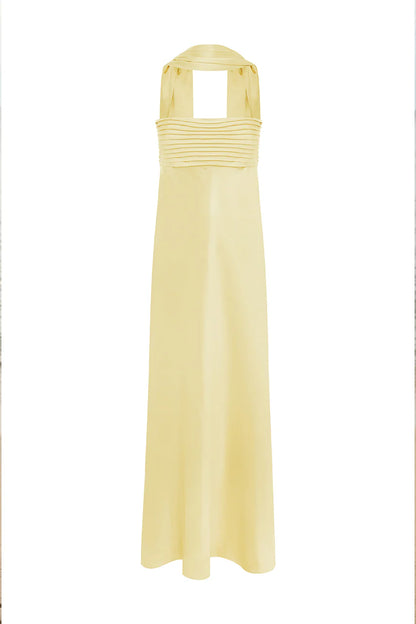 Runaway The Label Elsa Maxi Dress - Lemon