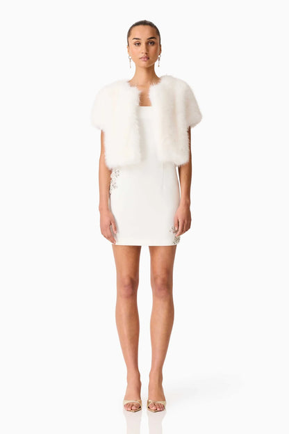 Elliatt Lucyna Short Sleeve Bolero - White