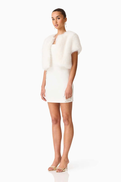 Elliatt Lucyna Short Sleeve Bolero - White