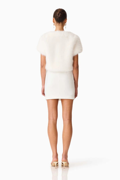 Elliatt Lucyna Short Sleeve Bolero - White