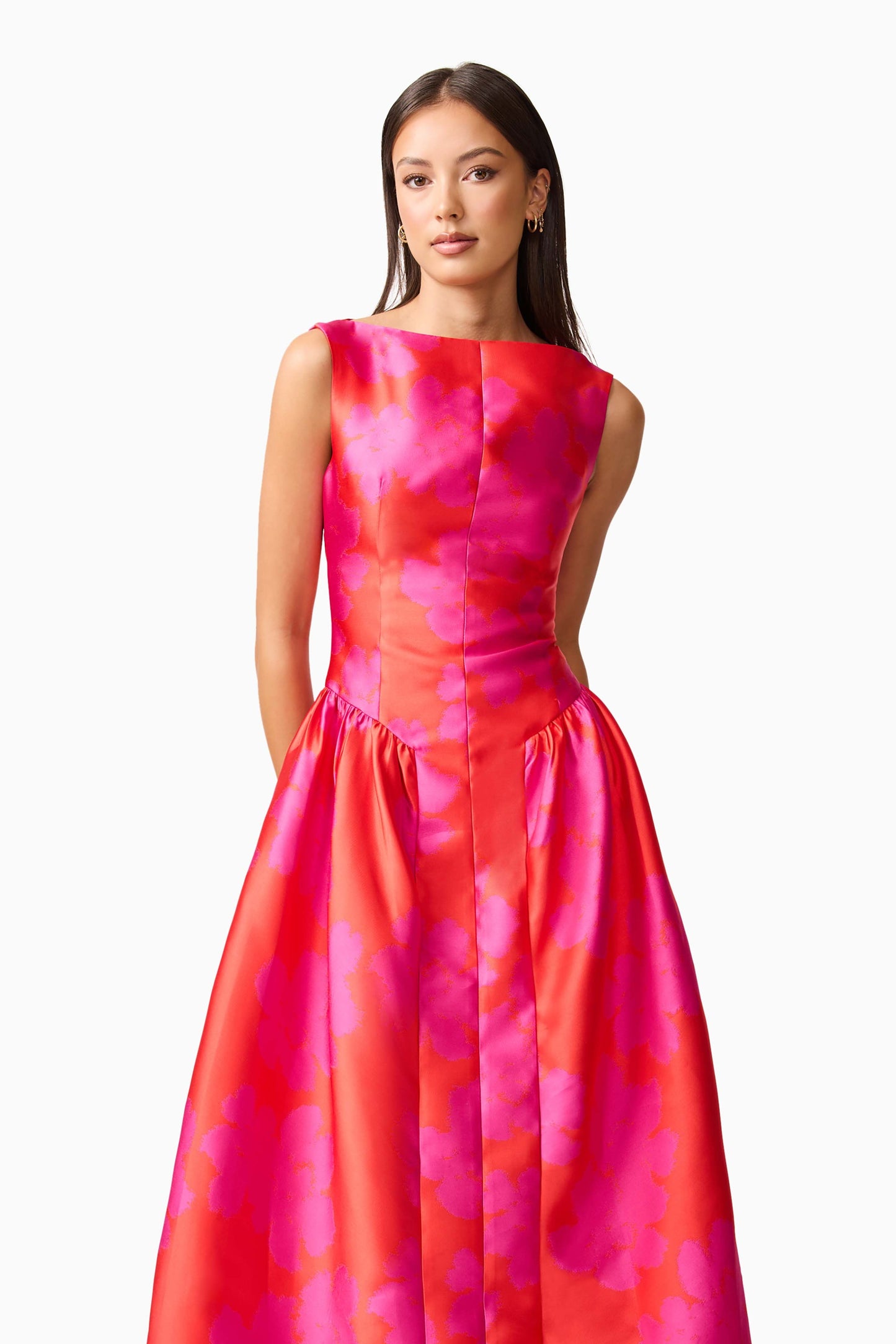 Elliatt Eloise Midi Dress - Red/Pink
