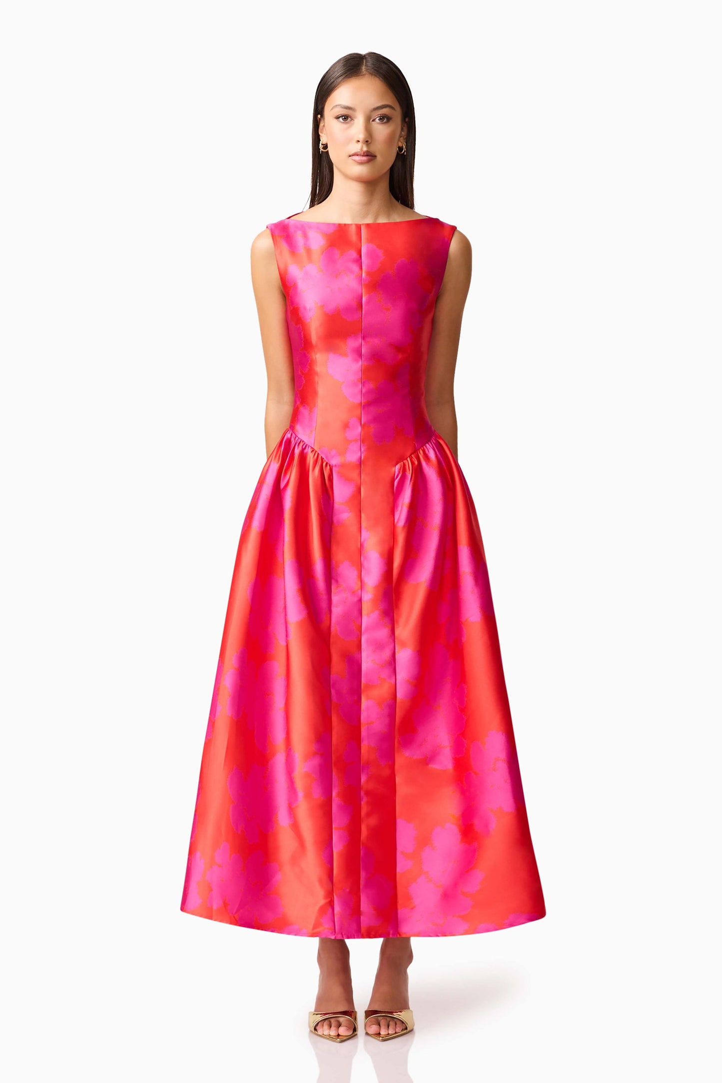 Elliatt Eloise Midi Dress - Red/Pink
