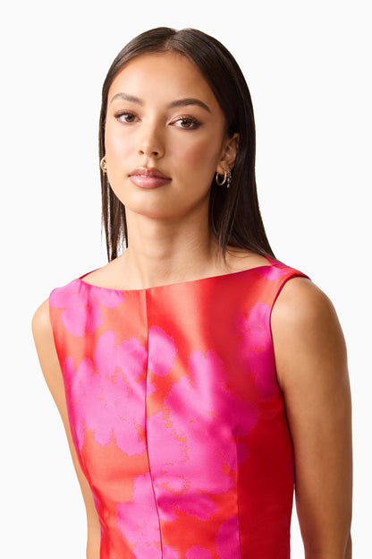 Elliatt Eloise Midi Dress - Red/Pink