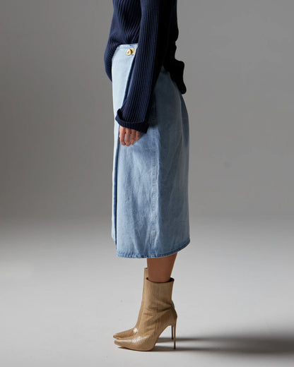 Fate & Becker Flight Denim Wrap Skirt