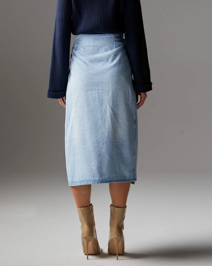 Fate & Becker Flight Denim Wrap Skirt