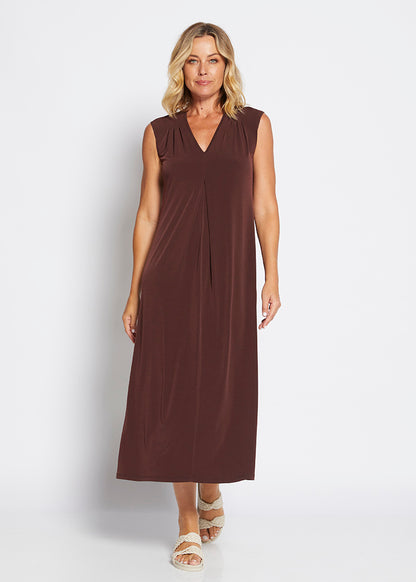 Philosophy Australia Divine V-Neck Maxi Dress - Chocolate