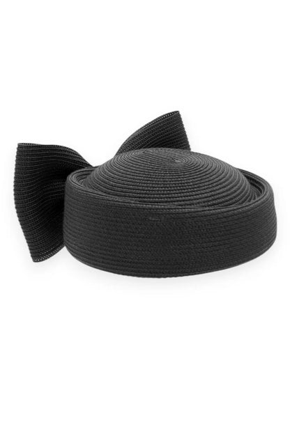 Tara Pill Box Fascinator in Black