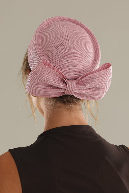 Tara Pill Box Fascinator in Dusty Pink