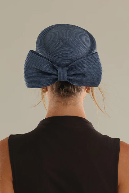 Tara Pill Box Fascinator in Navy