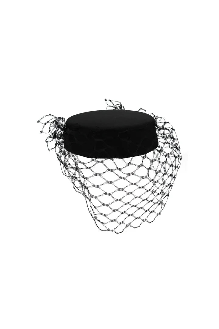 Zahra Pillbox Hat in Black COMING SOON