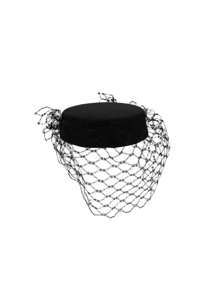 Zahra Pillbox Hat in Black COMING SOON