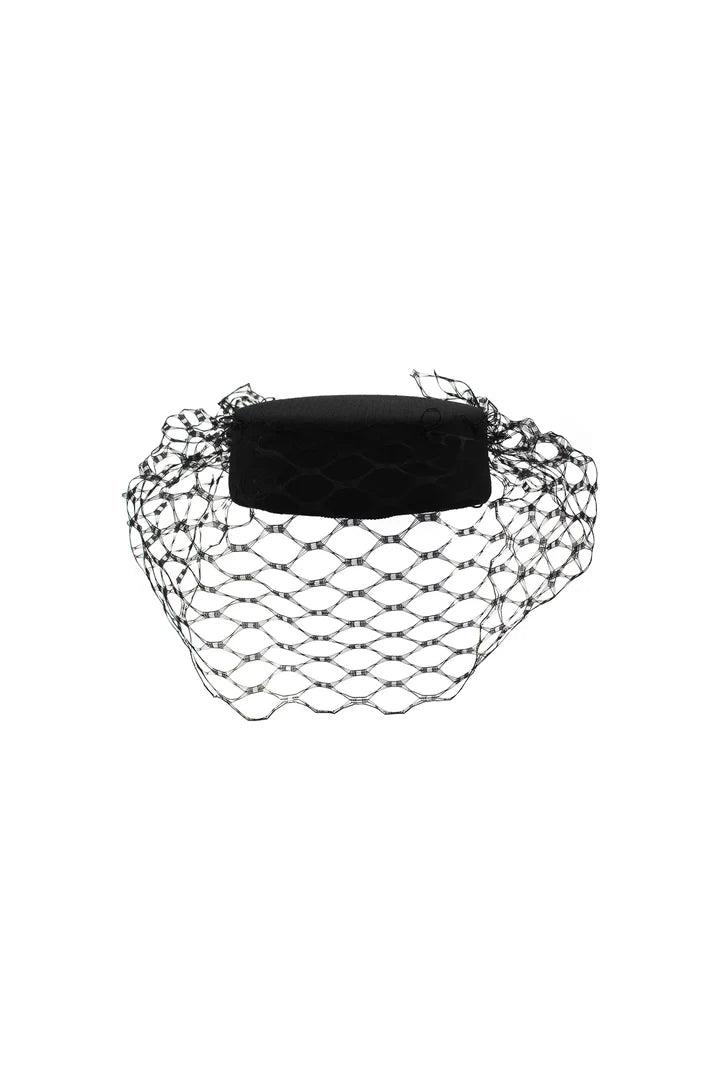 Zahra Pillbox Hat in Black COMING SOON