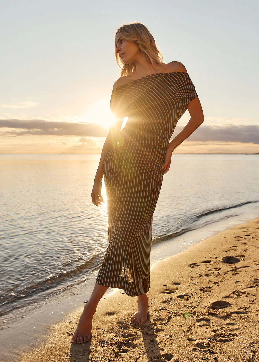 Fate & Becker Everlyn Metallic Jersey Dress