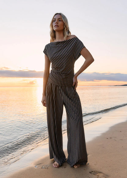 Fate & Becker Everlyn Metallic Jersey Top