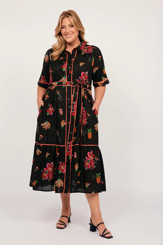 Adrift Ginette Maxi Dress in Tapestry Blooms