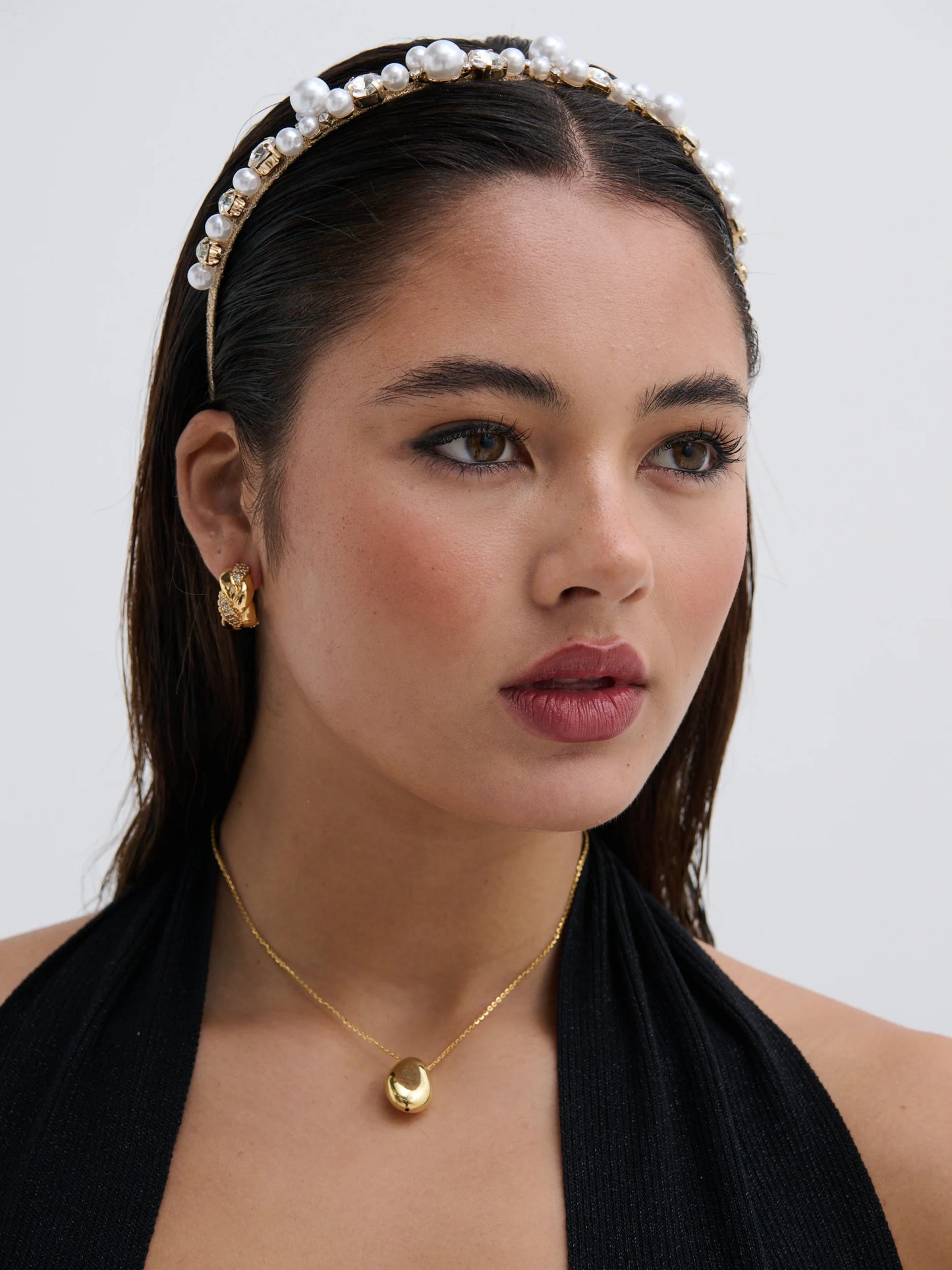 Bubble Pearl Floral Statement Headband