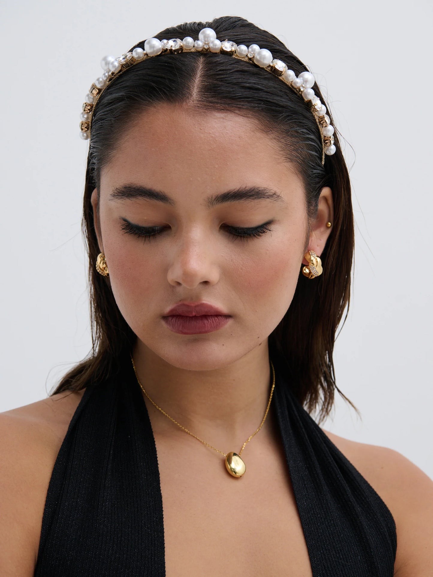 Bubble Pearl Floral Statement Headband