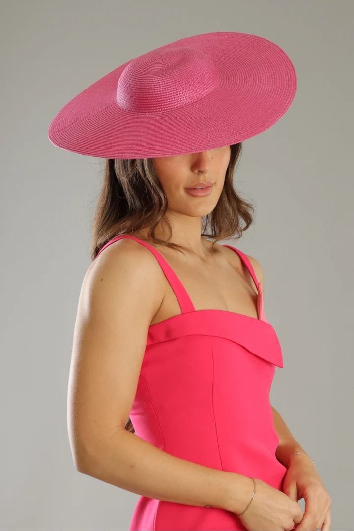 Mona Racewear Plate Hat in Hot Pink COMING SOON