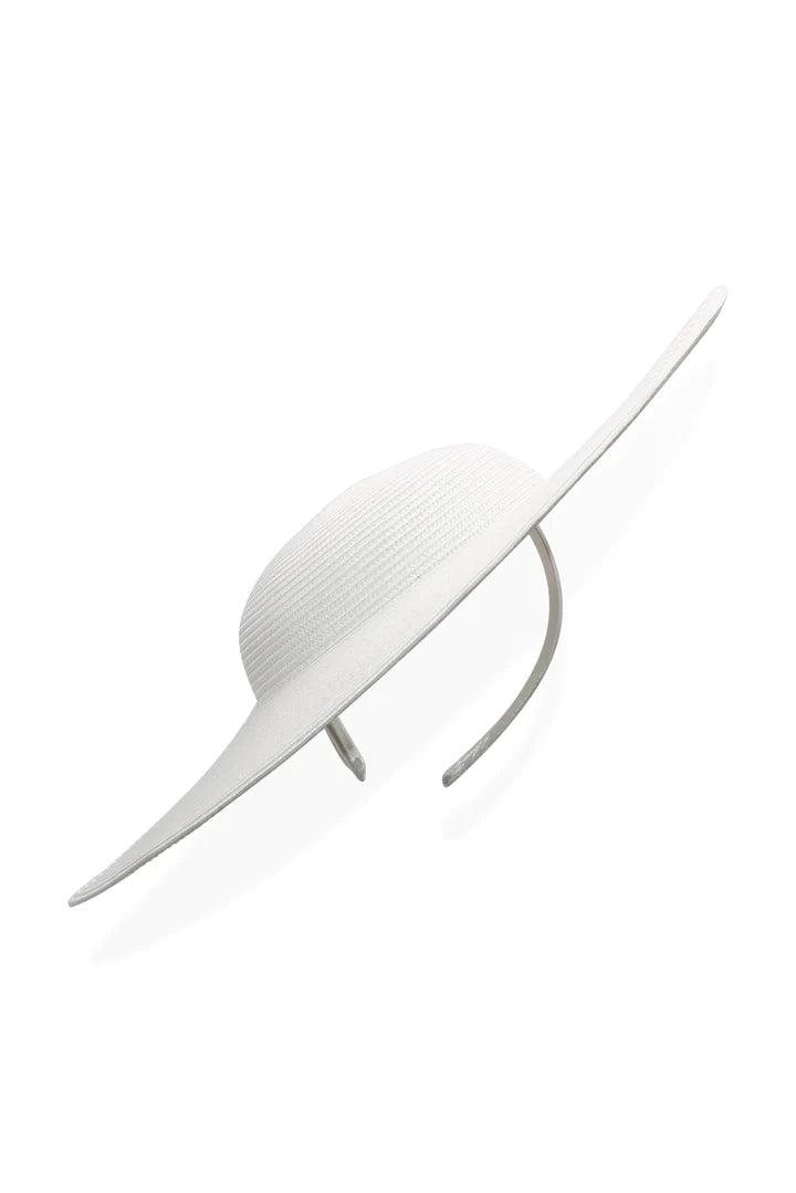 Mona Racewear Plate Hat in White COMING SOON