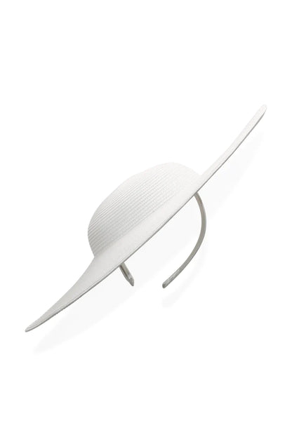 Mona Racewear Plate Hat in White COMING SOON