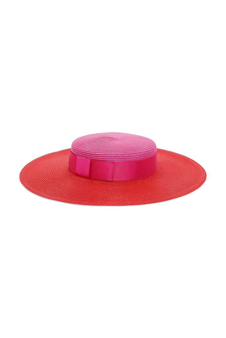 Domino Racewear Boater in Red and Pink