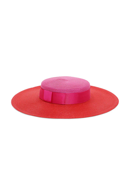 Domino Racewear Boater in Red and Pink