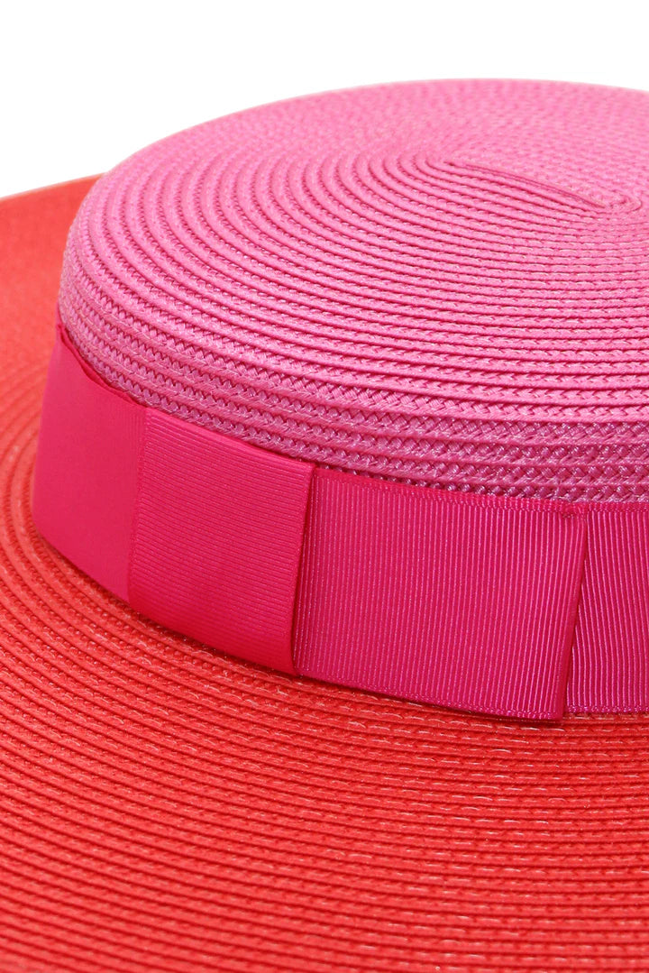 Domino Racewear Boater in Red and Pink